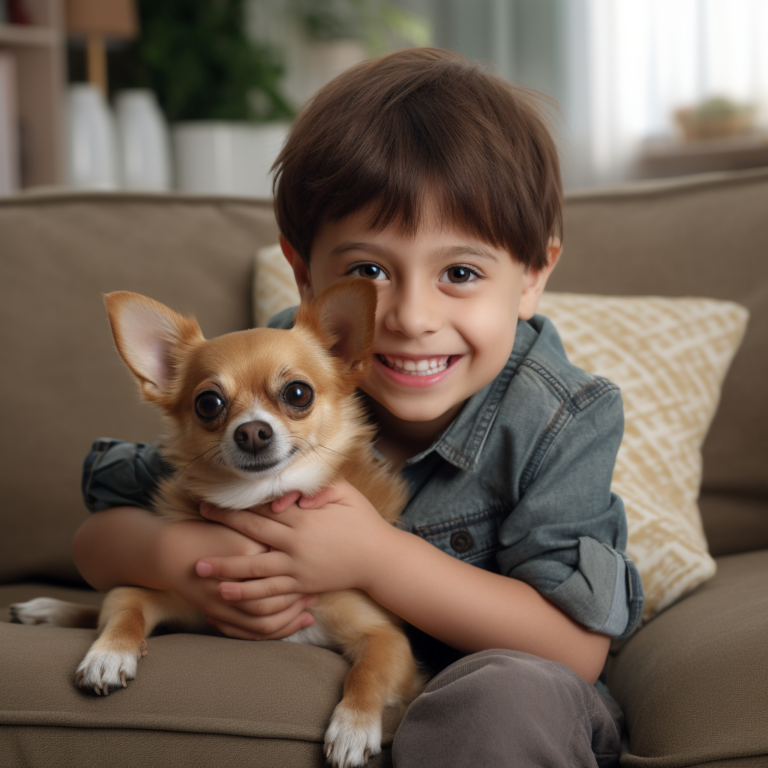 Chihuahua and children